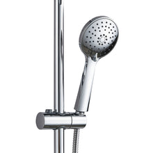 Load image into Gallery viewer, Chrome handheld shower head of Fennocasa Polaris 2 is fully chrome plated. 3-setting handheld shower wand on a hose adds flexibility and functionality to any bathroom renovation.