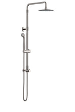 Load image into Gallery viewer, Aurea rain shower head with handheld combo in Brushed Nickel features a adjustable height rain shower head.