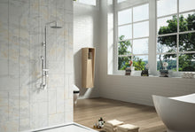 Load image into Gallery viewer, Easily replace your ordinary shower head with a double outlet rain shower set