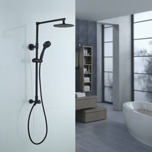 Load image into Gallery viewer, Matte black shower head with handheld combo: Polaris 3 is a matte black shower system suitable for your modern bathroom
