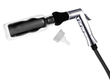 Load image into Gallery viewer, Chrome Dish Genie sprayer with the bottle sponge. This attachment is ideal for washing baby bottles as well as thermos bottles and sports drink bottles that otherwise very hard to wash properly.