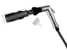 Load image into Gallery viewer, The long sponge attachment is designed to wash baby bottles as well as thermos bottles and sports drink bottles that otherwise very hard to wash properly. Brushed nickel is a great color choice for a modern kitchen.