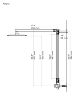 Load image into Gallery viewer, Polaris 1 rain shower set measurements
