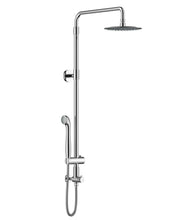 Load image into Gallery viewer, Aurea Retrofit shower system features adjustable height rain shower head and handheld shower. Easy installation in 20 minutes.