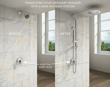 Load image into Gallery viewer, 20 minute easy installation: connects to existing plumbing. Use your existing shower faucet and replace your regular shower head with a shower head and handheld shower combo. No extensive renovation is needed to upgrade your bathroom into a spa-like luxury shower.
