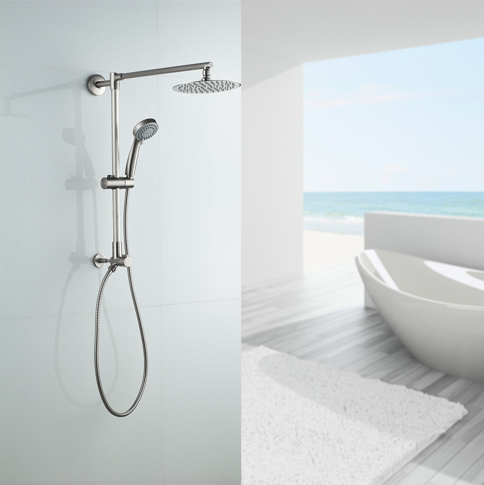 Best retrofit rain shower set in a luxury bathroom with ocean view