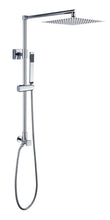 Load image into Gallery viewer, Fennocasa Polaris Lux polished chrome shower system is a rain shower head with 10&quot; square rainfall showerhead and handheld shower combo
