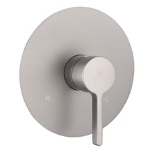 Load image into Gallery viewer, Brushed nickel shower faucet with single-handle operation: one handle controls both water flow and temperature
