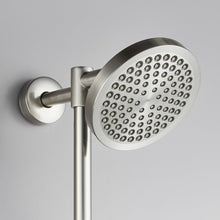 Load image into Gallery viewer, Brushed nickel 6&quot; high-pressure rain shower head of the Polaris 2 rain shower system
