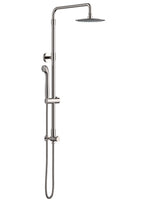 Load image into Gallery viewer, Aurea rain shower head with handheld combo in Brushed Nickel features a adjustable height rain shower head.
