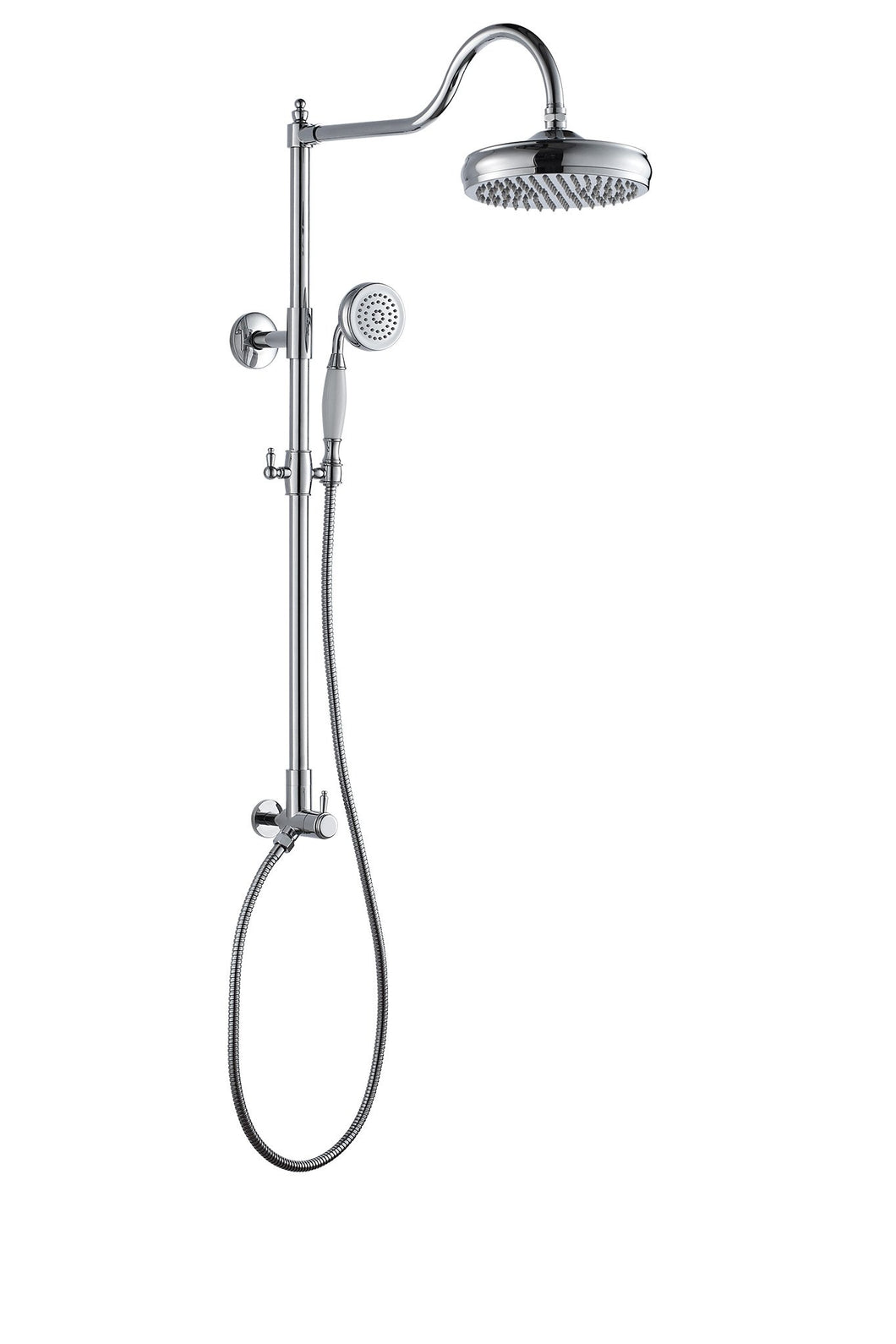 Combine Polaris Vintage rain shower set it in your nostalgia-laden rustic bathroom for that old-world charm and get traditional style with modern amenity.