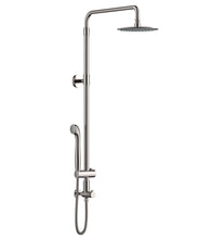 Load image into Gallery viewer, Aurea double-outlet rain shower set in brushed nickel

